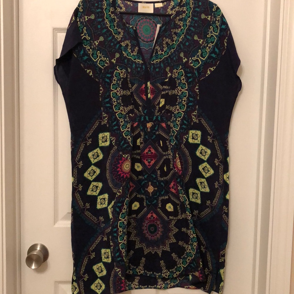 Maeve navy print dress. NWT